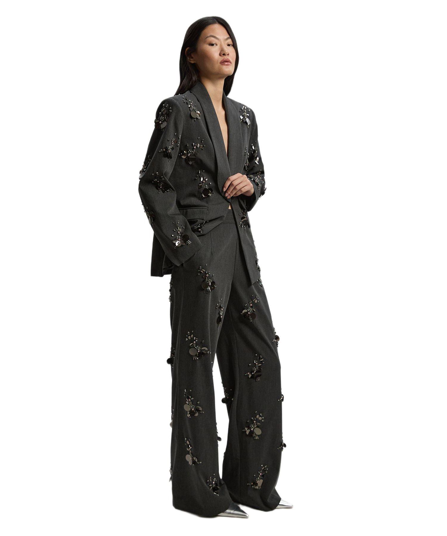 Women's Embellished Single-Breasted Blazer