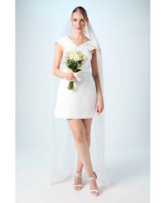 Women's Bardot Bridal Mini Dress