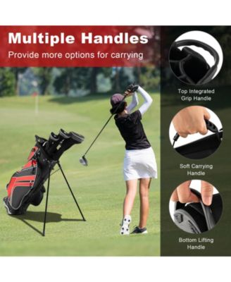 Lightweight Golf Stand Cart Bag with Shoulder Strap, Portable Carry Design