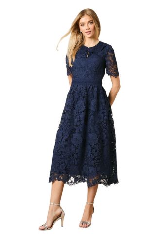 Oasis Women's Occasion Lace Collared Midi Dress - Macy's
