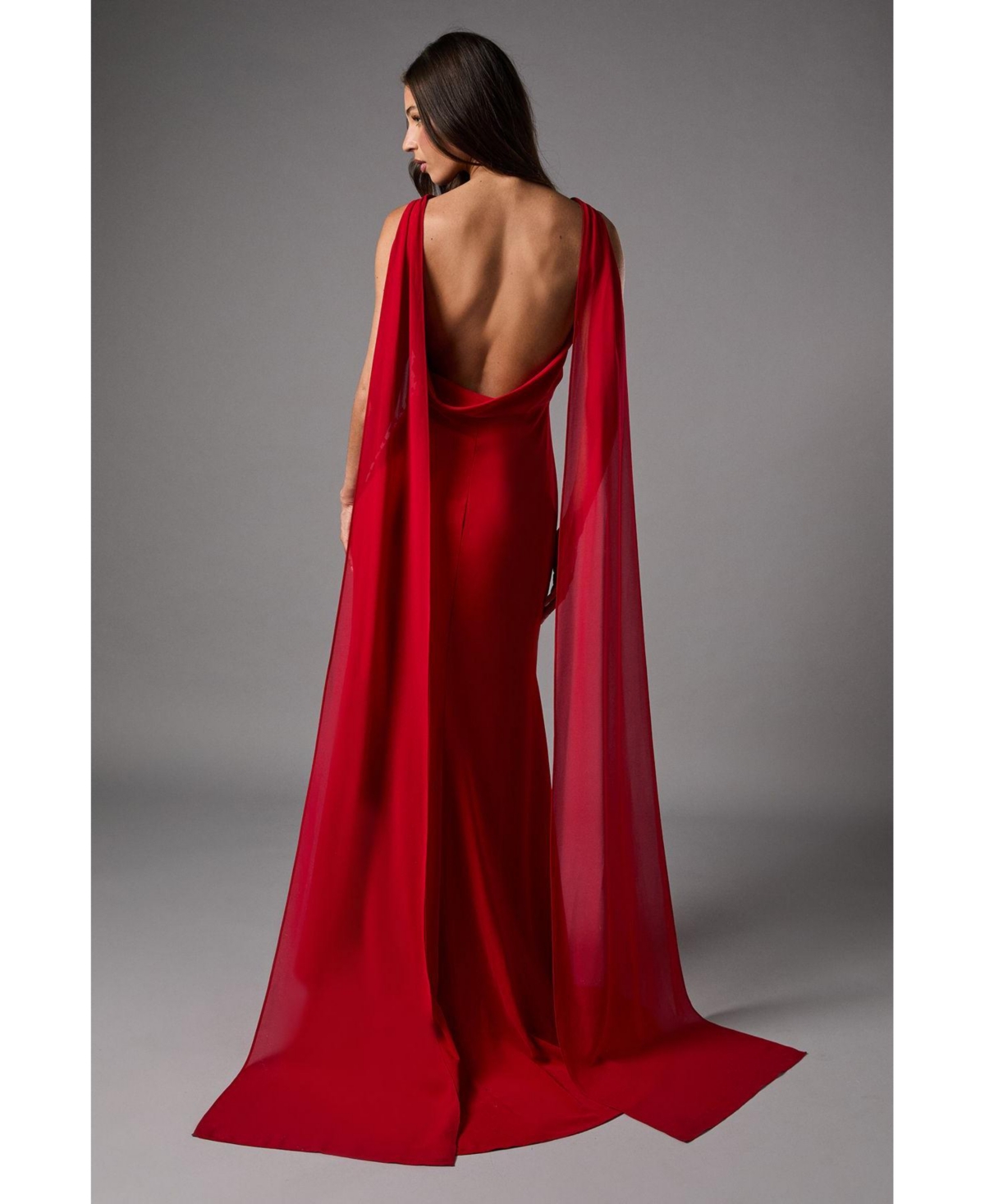 Coast Women's Cowl Back Crepe Maxi Dress