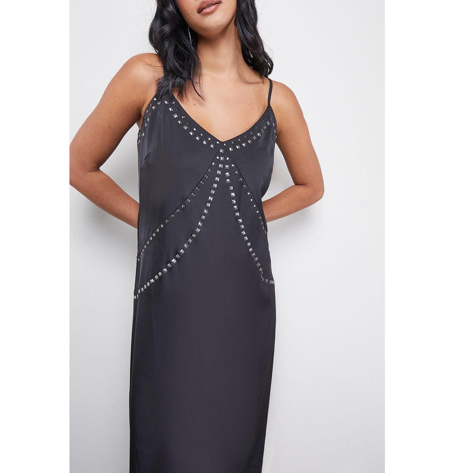 Women's Premium Stud Embellished Slip Dress