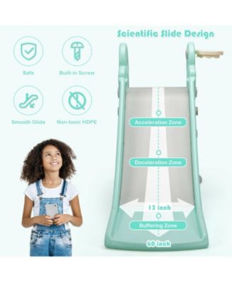 3-in-1 Kids Climber and Slide Playset with Basketball Hoop & Ball