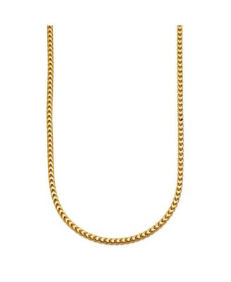 Solid 18k Yellow Gold Italian 7.5 Inch 2.4mm Wide Woven Franco Chain Bracelet