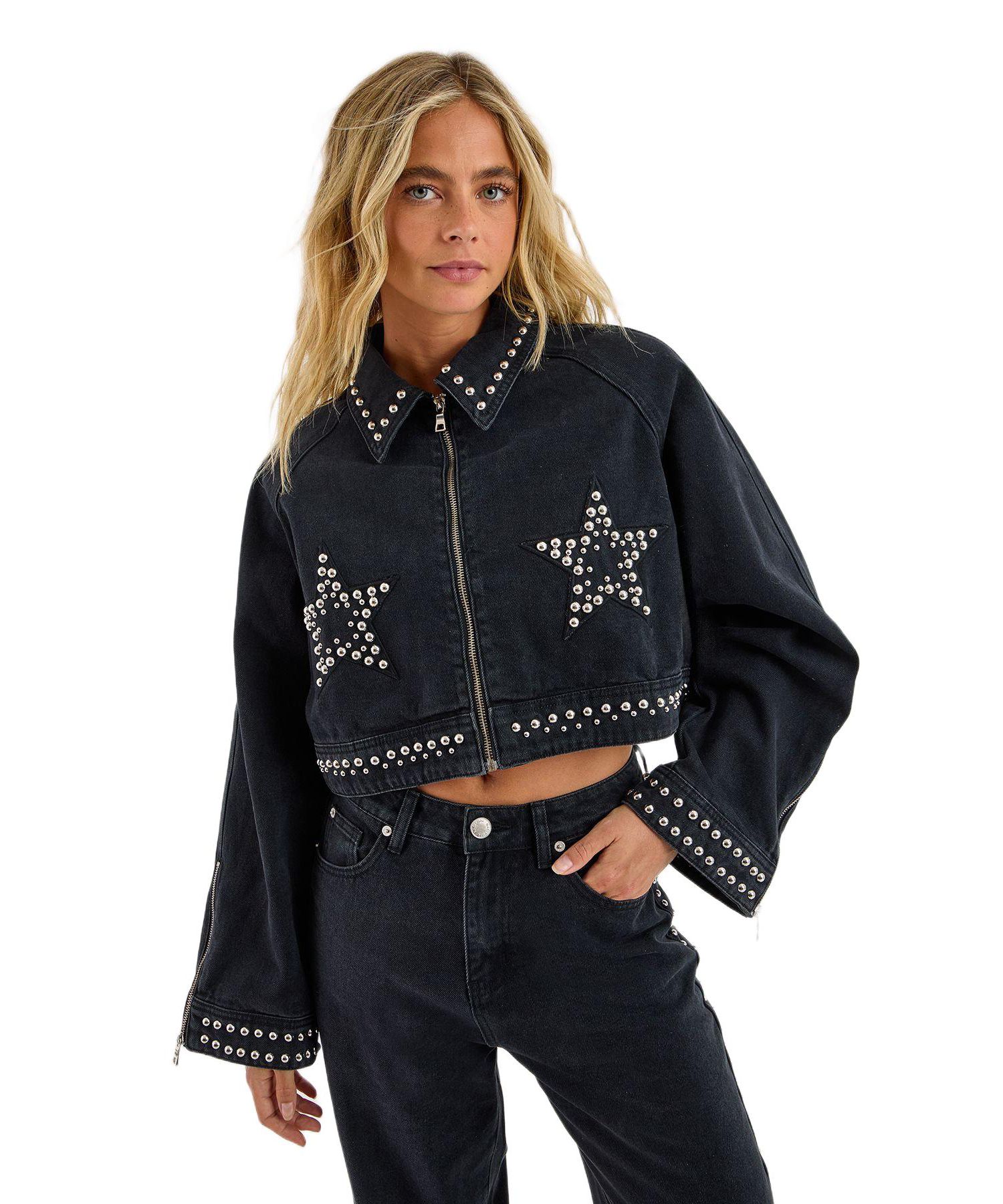 Women's Studded Denim Jacket