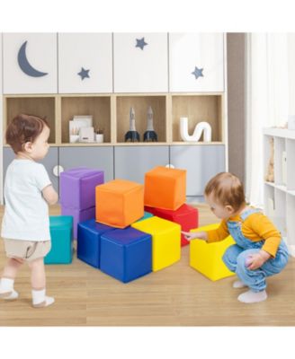 12-Piece Soft Foam Building Blocks and Climbing Cubes Set for Kids