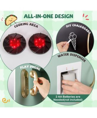 Pretend Play Kitchen with Utensils for Kids Ages 3+, Interactive Pretend Play