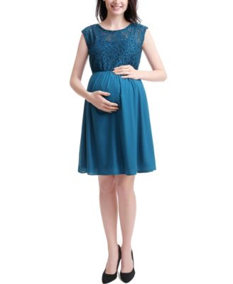 Maternity kimi + kai Adell Lace Trim Skater Dress