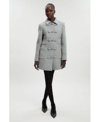 Women's Sculpted Midi Knot-Front Occasion Coat