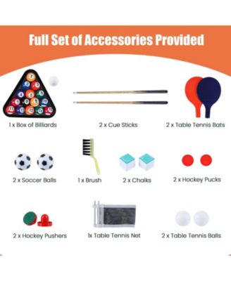 4-in-1 Multi-Game Table Set with Billiards