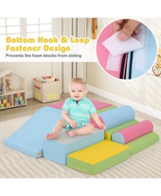 7-Piece Foam Climbing Blocks Soft Play Set for Toddlers and Crawling Babies