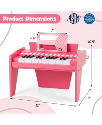 25-Key Children's Piano Keyboard, Adjustable Speed & Volume for Early Music Education and Fun