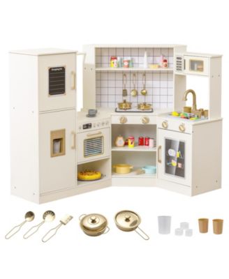 Corner Kids Play Kitchen with Stove, Lights & Sounds for Fun Pretend Play