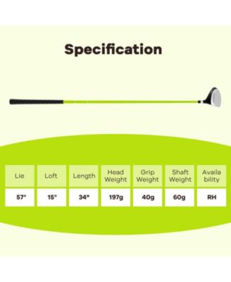 34 Junior 3 Fairway Wood 165CC Fiberglass Shaft