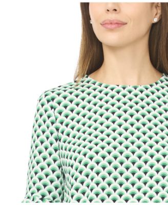 Women's Short-Sleeve Ruffle Cuff Blouse