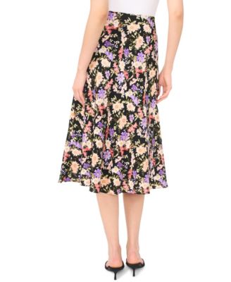 Women's Bias Printed Midi Skirt