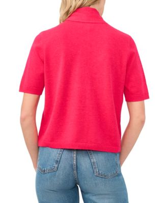 Women's Tie Neck Front Button Cardigan