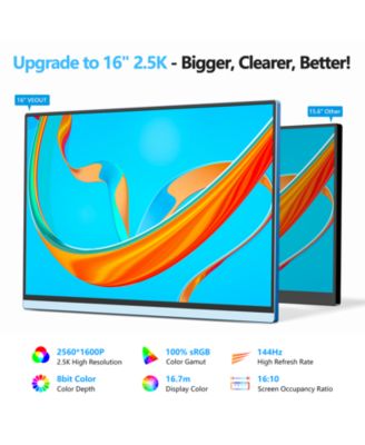 2.5K 144Hz Gaming Portable Monitor V1 Pro, 16-inch HDR IPS with FreeSync