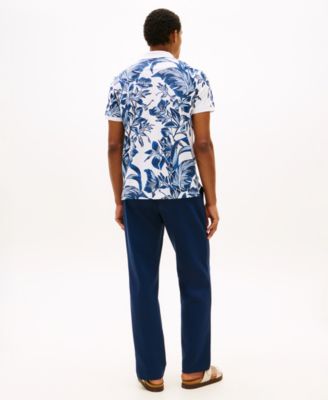 Men's Floral Print Polo Shirt