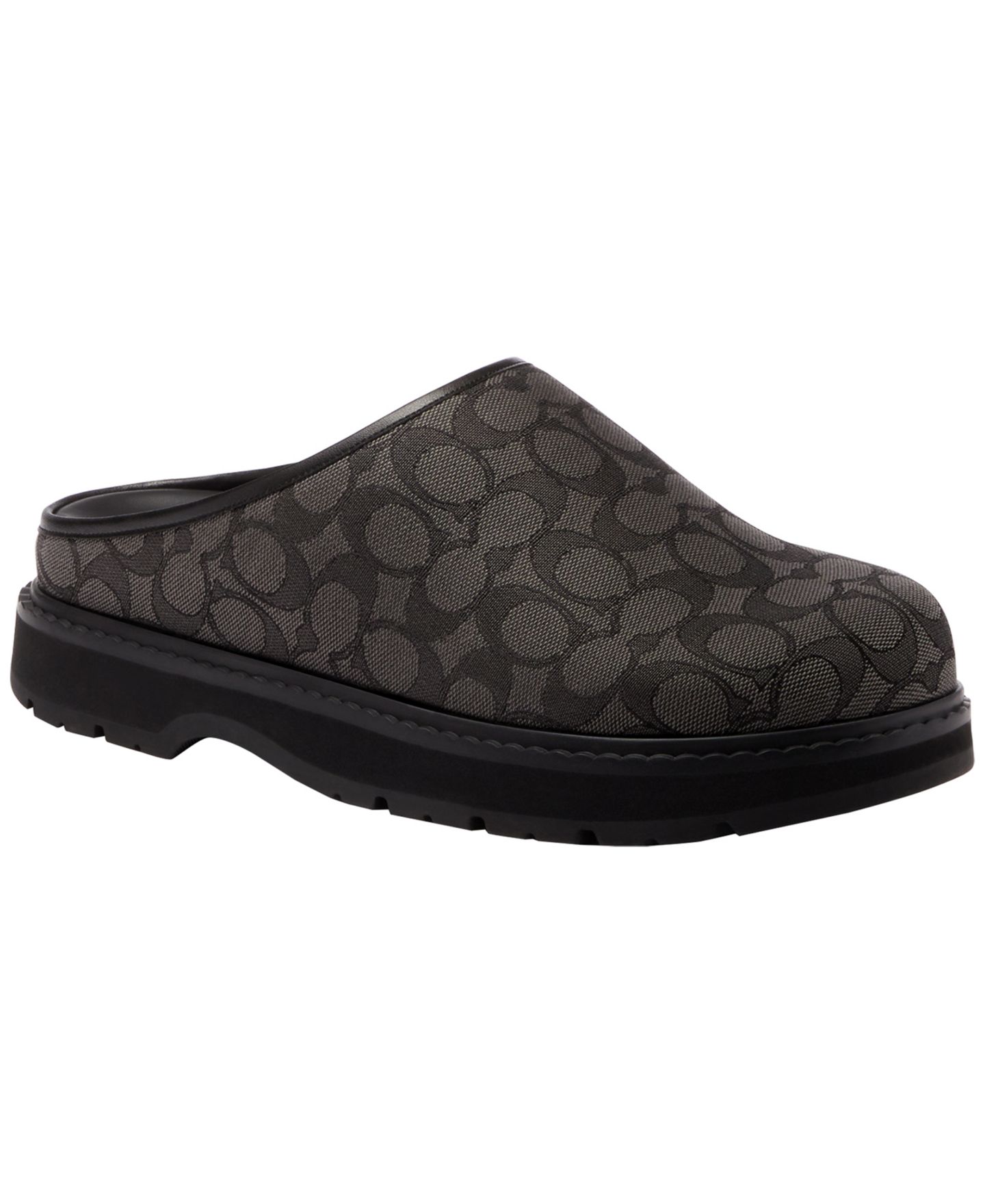 Мужские сабо COACH Round Toe Sport Clogs, цвет: Графитовый / Чёрный — фото 1