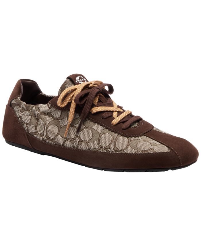 COACH Men's Signature Jacquard Lace-Up Sneakers