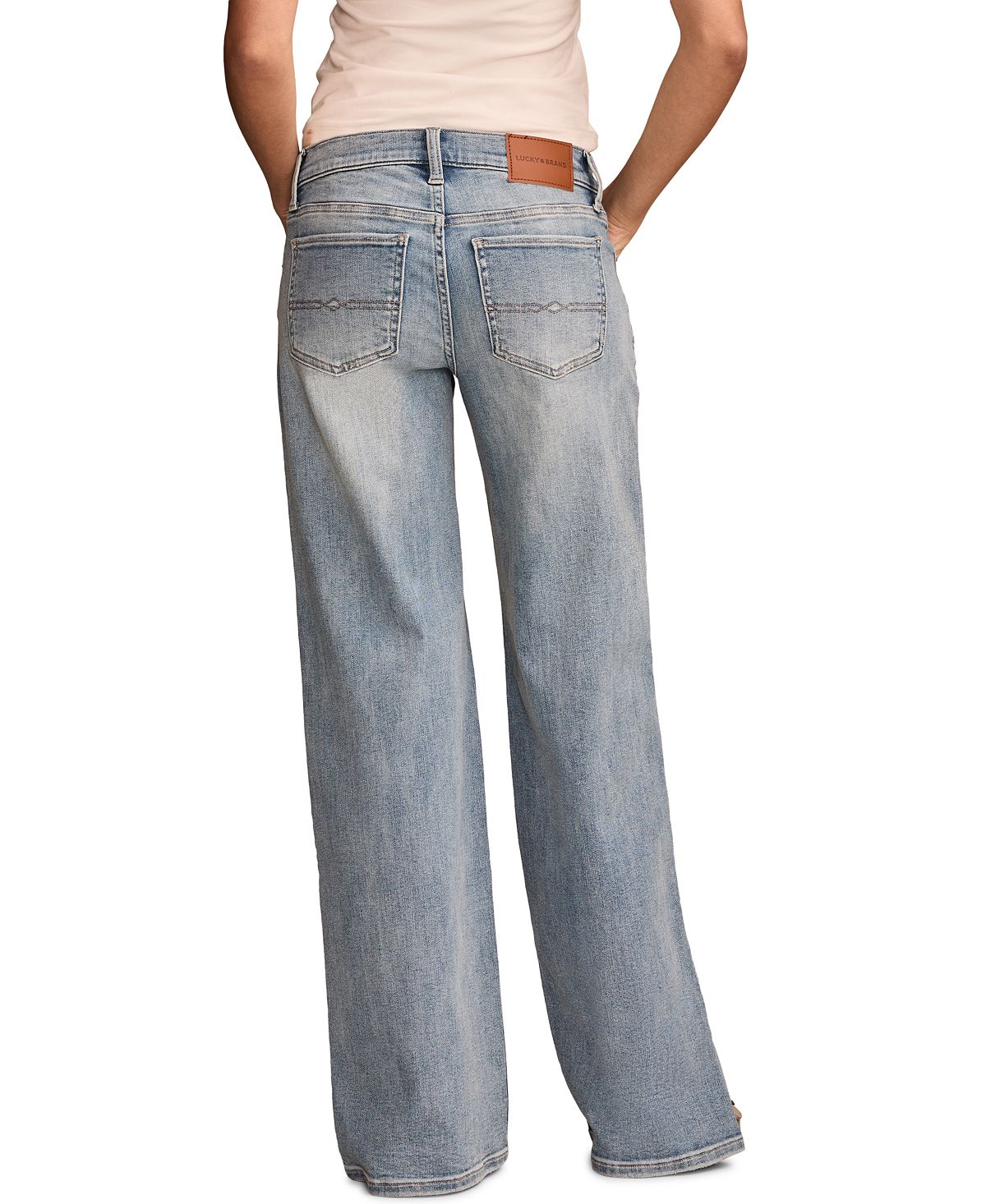 Lucky Brand Women's Mid-Rise Sweet Wide-Leg Jeans view 6 — MAYCSS fashion products