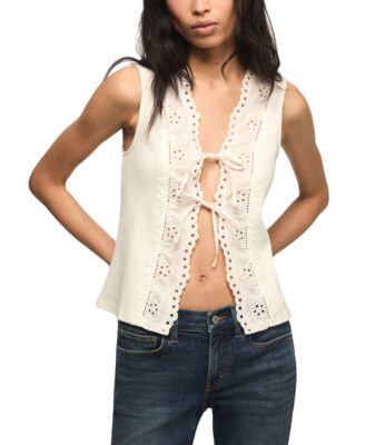 Women's Embroidered Schiffley Flyaway Tank Top