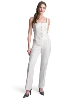 Petite Pinstripe Modern Fit Flared Pants