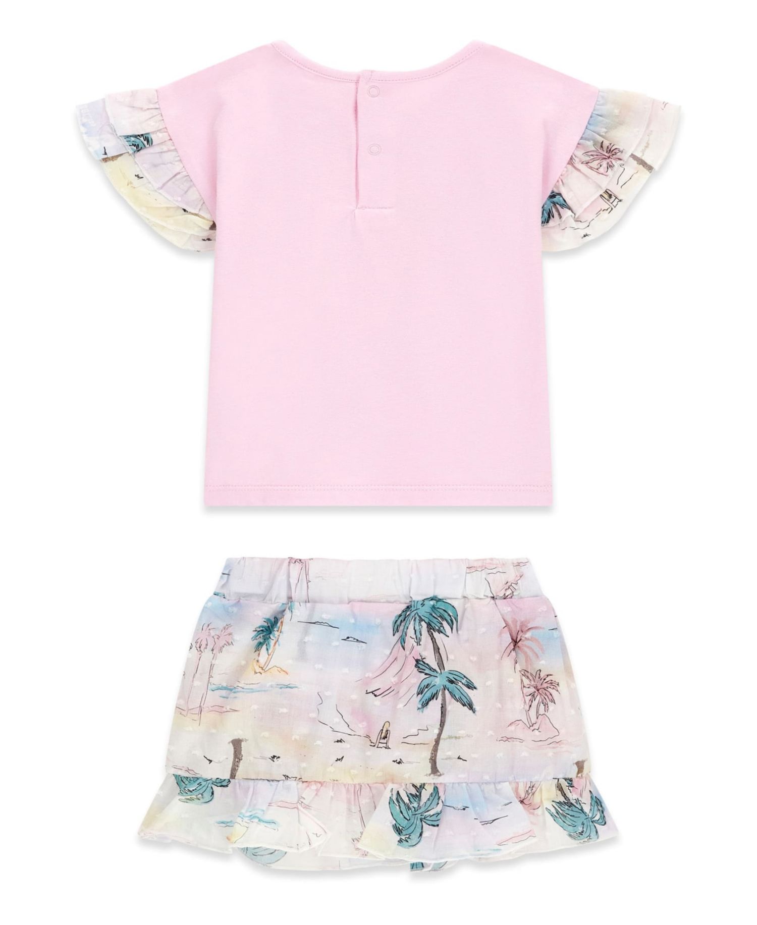 Baby Girls' Short-Sleeve T-Shirt and Skirt, 2-Piece Set