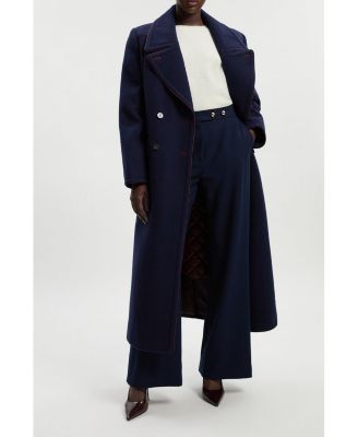 Women's Tailored Padded Lined Midi Coat