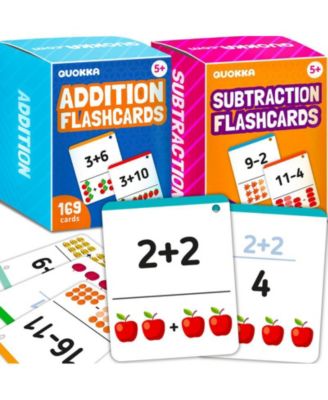 Math Flash Cards Set for Kids Ages 4-8 – Addition & Subtraction & Multiplication, Financial Literacy