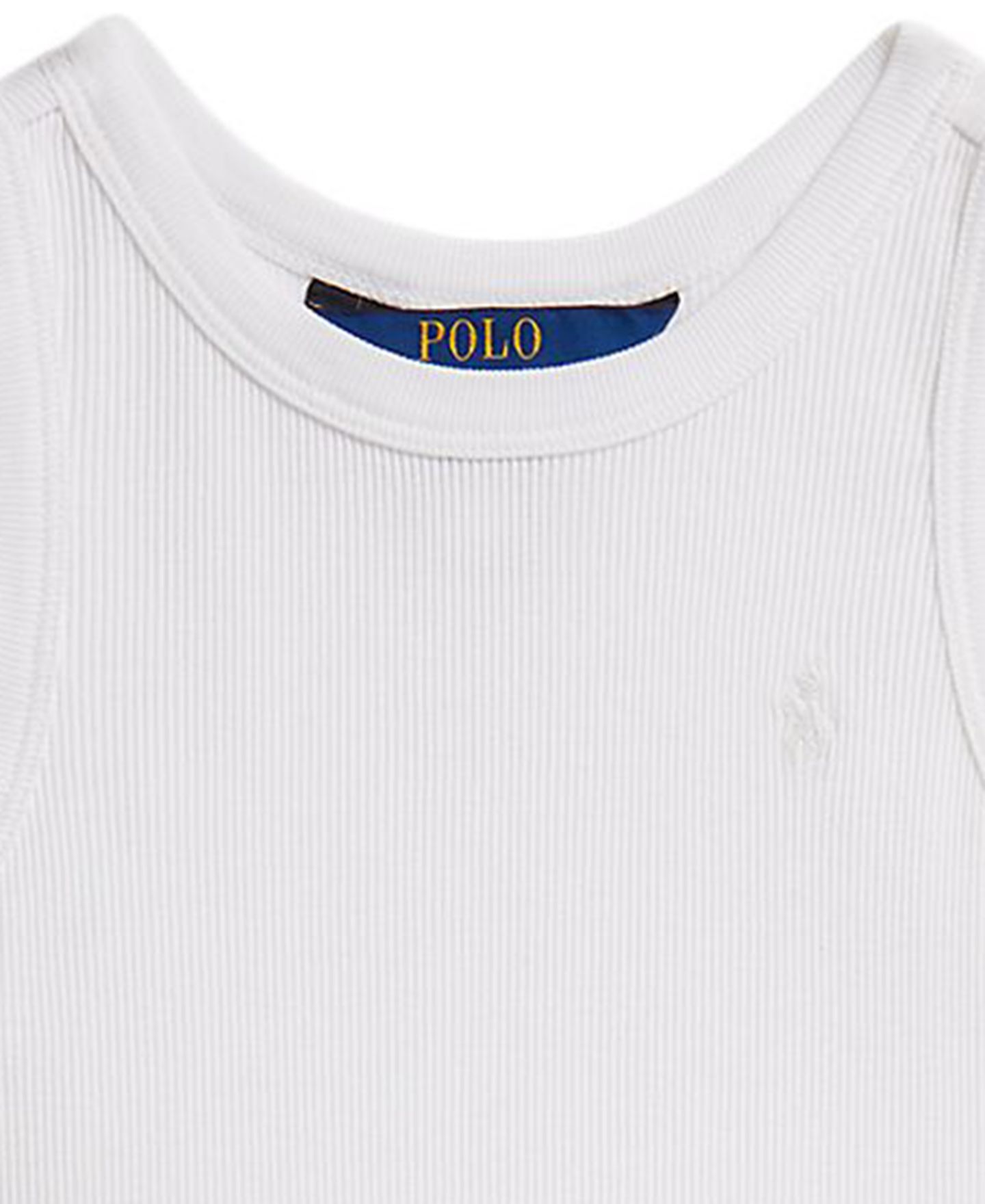 Платье Polo Ralph Lauren Eyelet-Skirt Ribbed Cotton Dress для девочек, цвет: Белый — фото 3