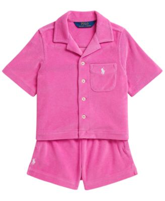 Girls' 2T-6X Terry Shirt & Short, 2-Piece Set