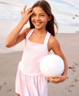 Girls'  YPB Drop Waist Printed Pull-On Mini Dress