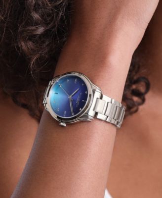 Women's Colourwave Silver Tone Stainless Steel Bracelet Watch, 36mm