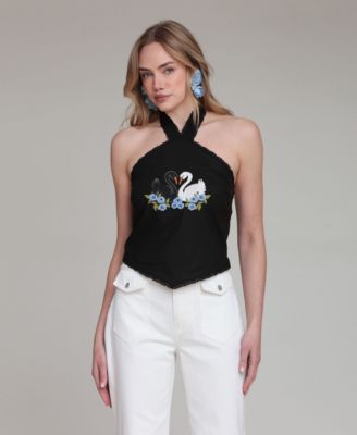 Women's Halter Tie-Neck Top