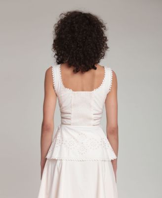 Women's Scoop Neck Peplum Top