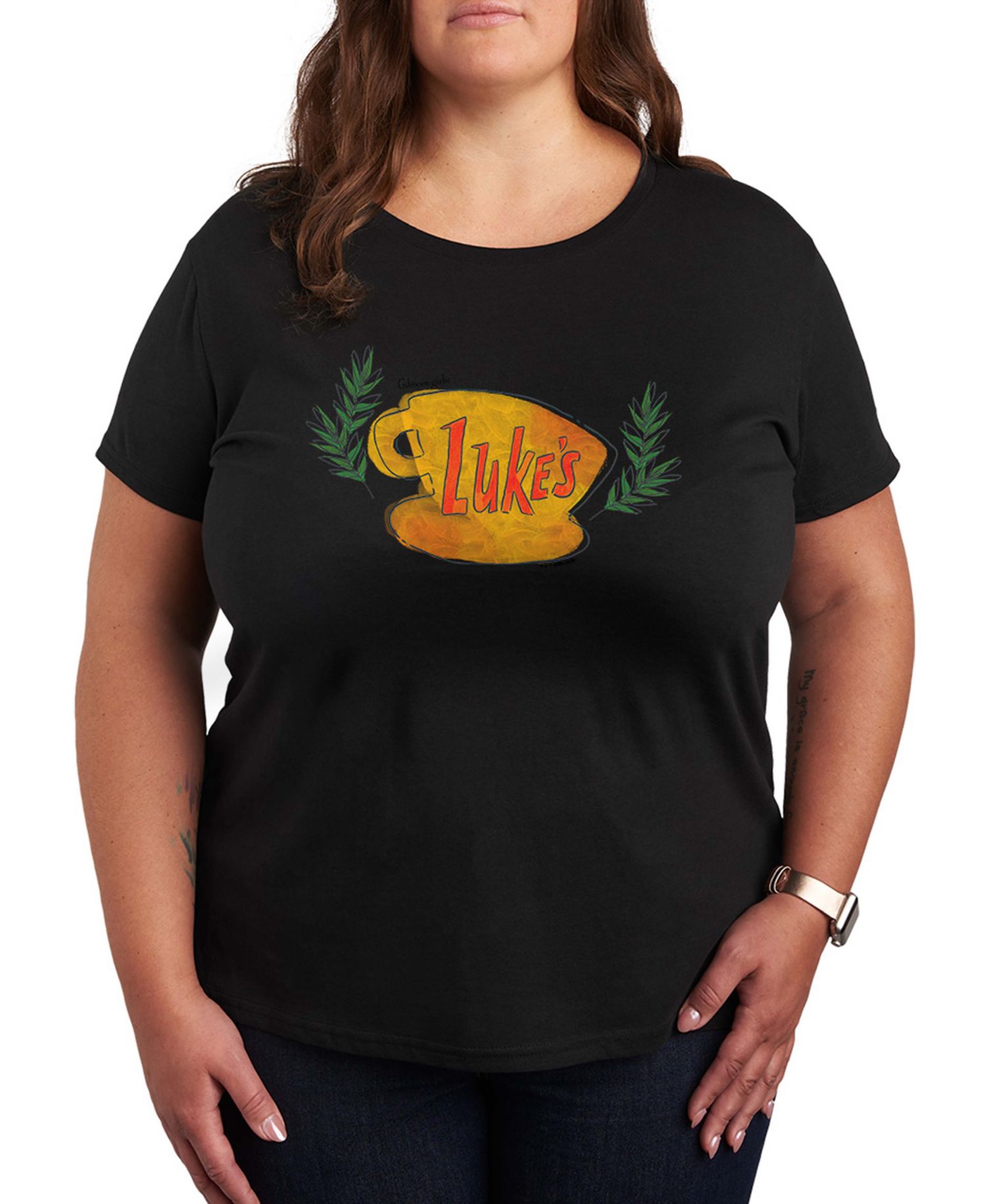 Plus Size Gilmore Girls Lukes Coffee Cup Short-Sleeve Graphic T-Shirt