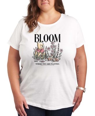 Plus Size Winnie The Pooh Bloom Where You Are Planted Short-Sleeve Graphic T-Shirt