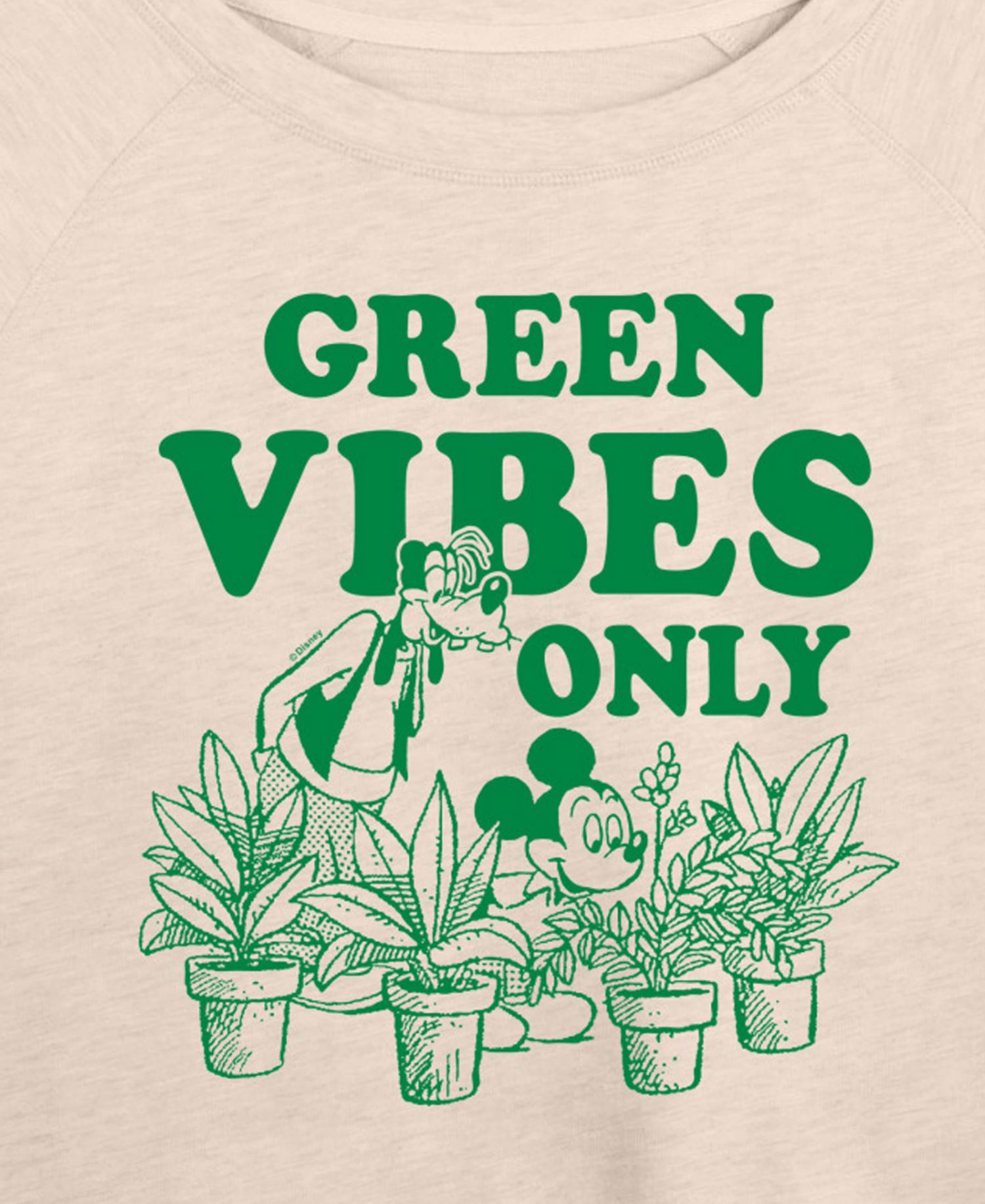 Plus Size Disney Green Vibes Only French Terry Long-Sleeve T-Shirt