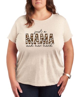 Plus Size Instant Message Mama and Her Herd Short-Sleeve Graphic T-Shirt