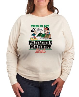 Plus Size Disney This Is My Farmers Market Shirt French Terry Long-Sleeve T-Shirt