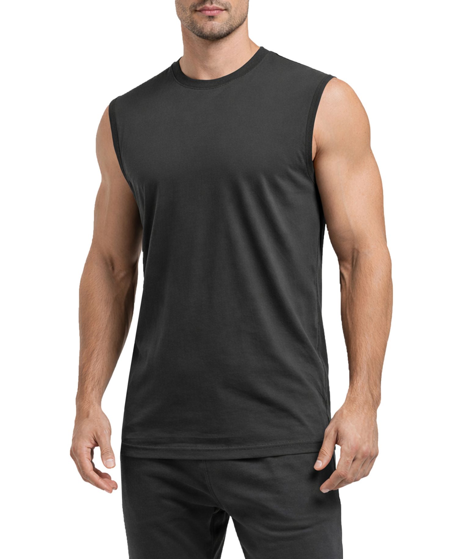 Men's 3-Pack Slim-Fit Sleeveless Muscle T-Shirt