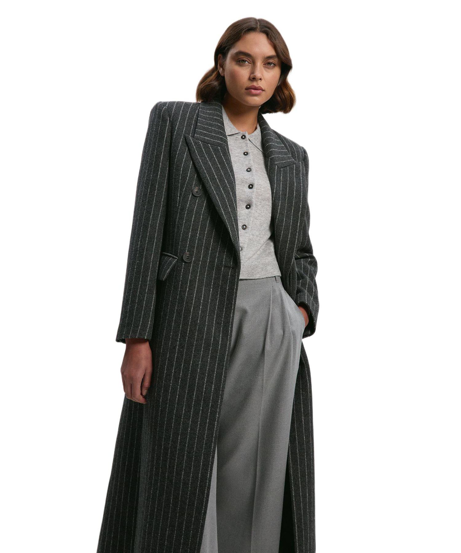 Women's Double Breasted Tailored Maxi Coat