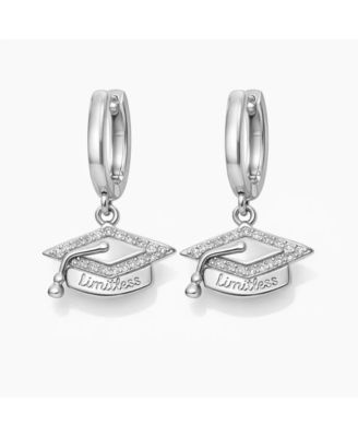 Limitless Graduation Cap Huggie Hoop Earrings