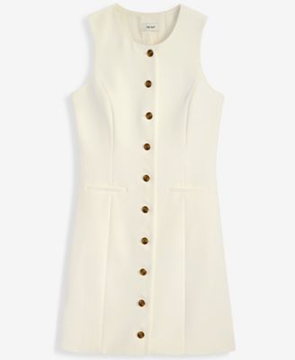 Women's Solid Crepe Mini Shift Dress