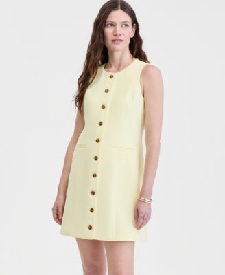 Women's Solid Crepe Mini Shift Dress