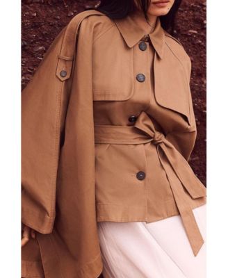 Women's Cape Detail Trench Coat