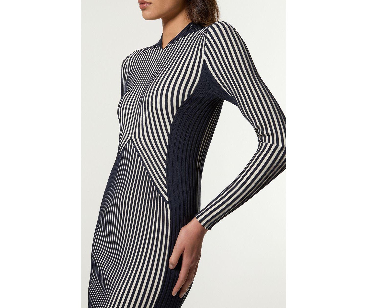 Women's Fitted Long Sleeve Midi Dress