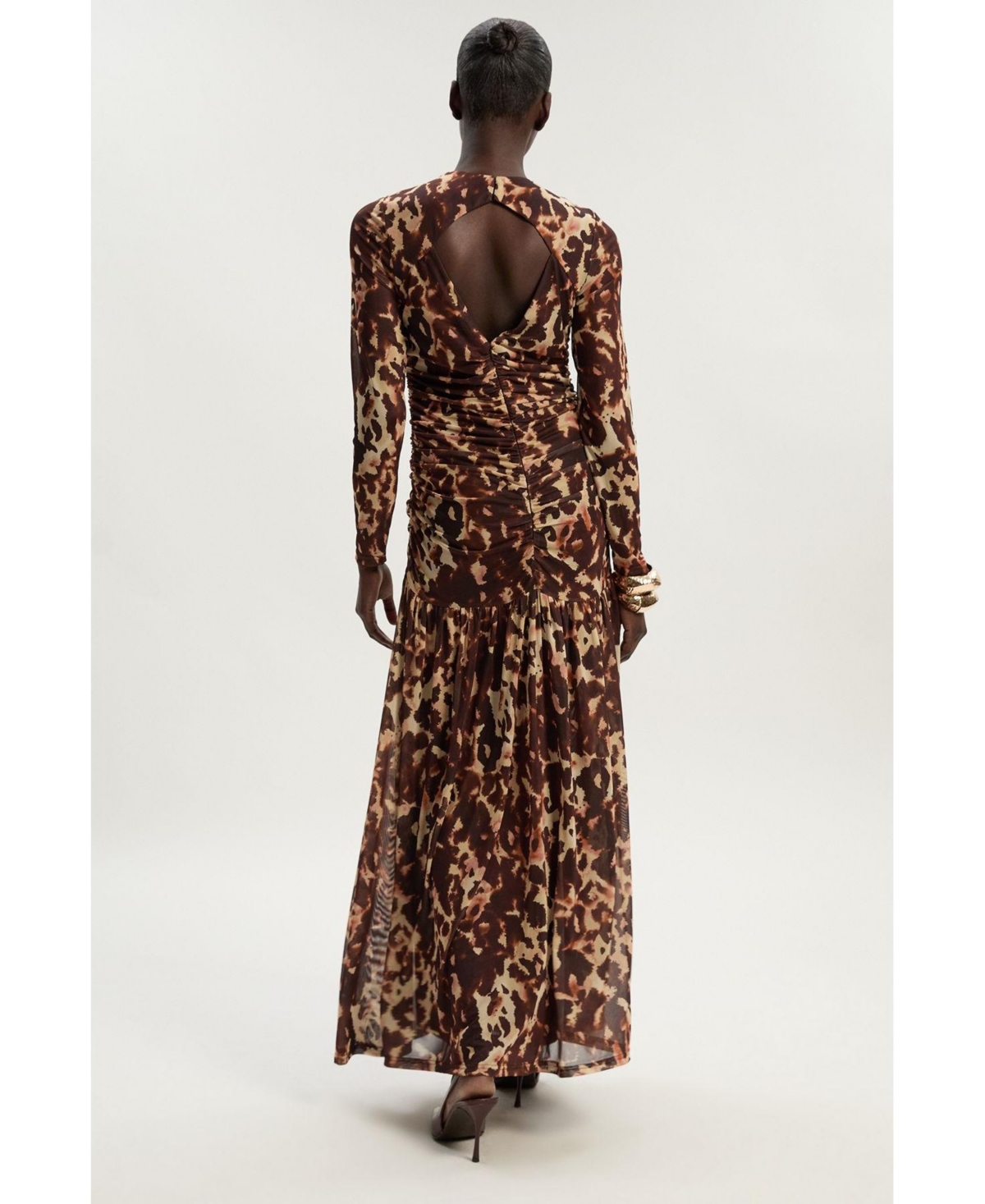 Karen Millen Women's Sculpted Ruched Maxi Dress